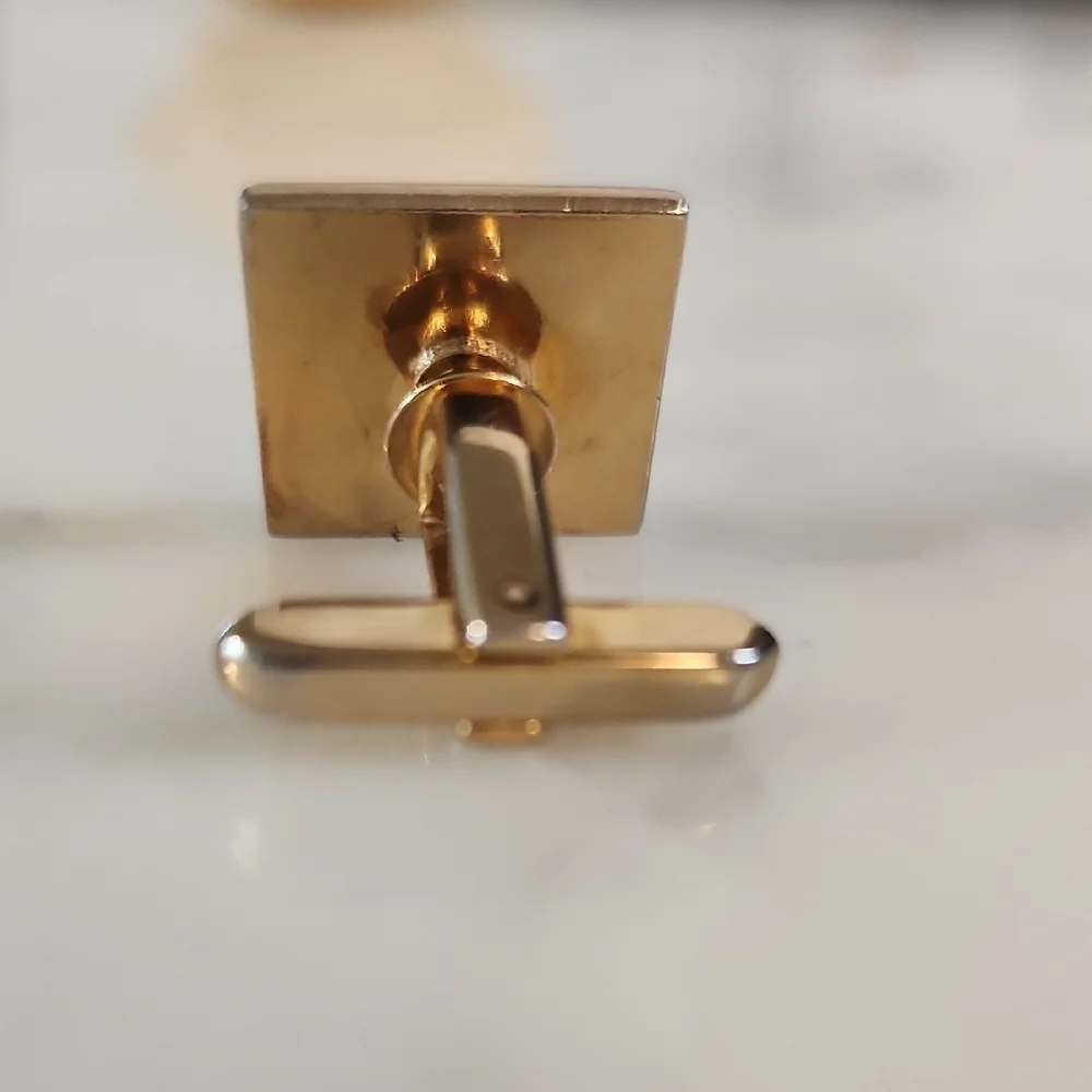 Hadley 12K GF Shriner Square Cufflinks Design Vintage